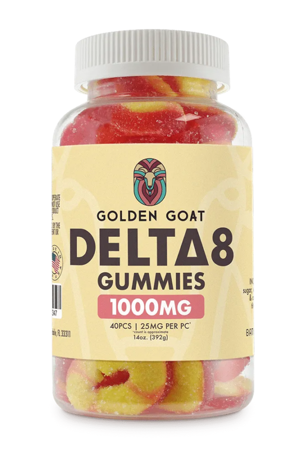 Delta 8 Gummies 1000mg - Peach Rings