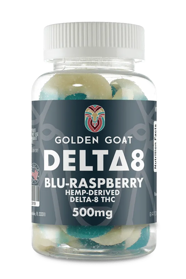 Delta 8 Gummies 500mg - Blue Raspberry Rings