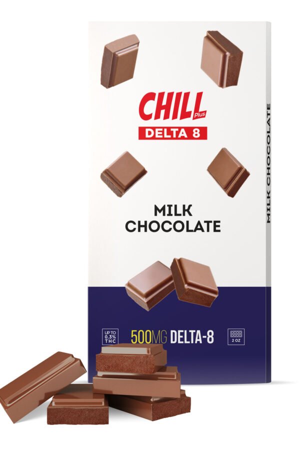 Delta 8 THC Chocolate Bar - Milk - Chill Plus - 500mg