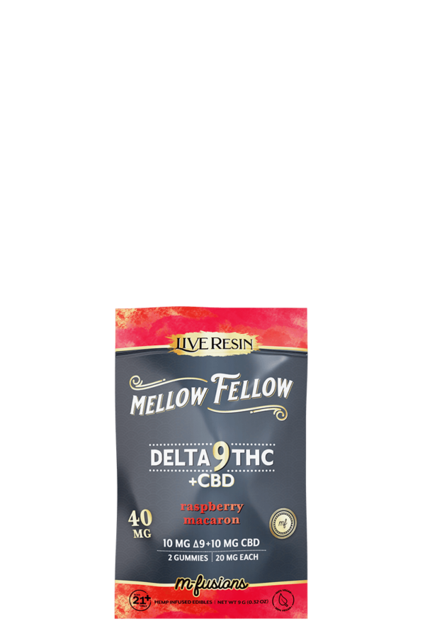 Delta 9 Live Resin Gummies 40mg 2 ct. - Raspberry Macaron