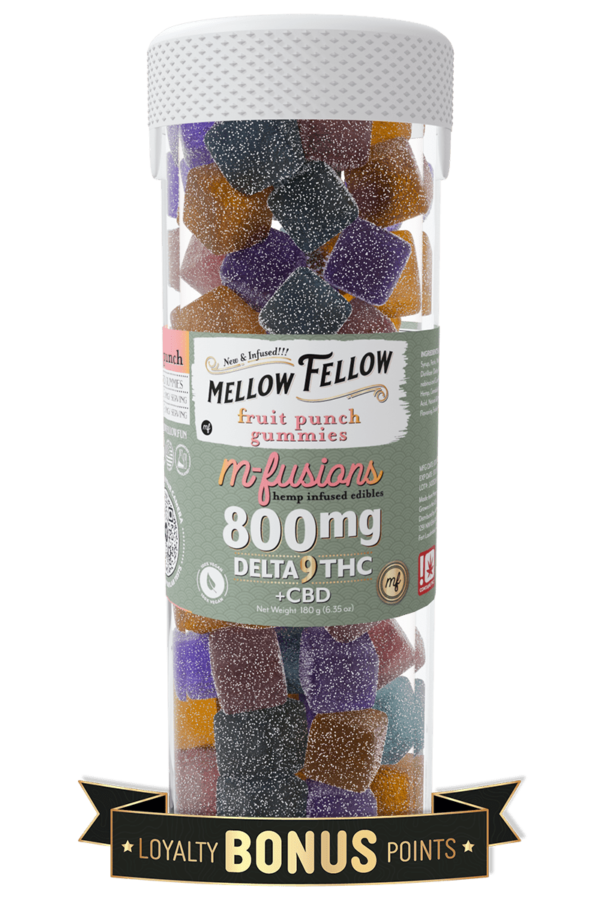 Delta 9 THC M-Fusions Fruit Punch Gummies - 40 Ct. 800mg