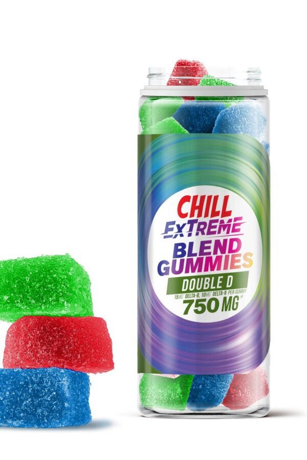 Double D Blend - 25mg Gummies - D8, D9 - Chill Extreme (750mg)