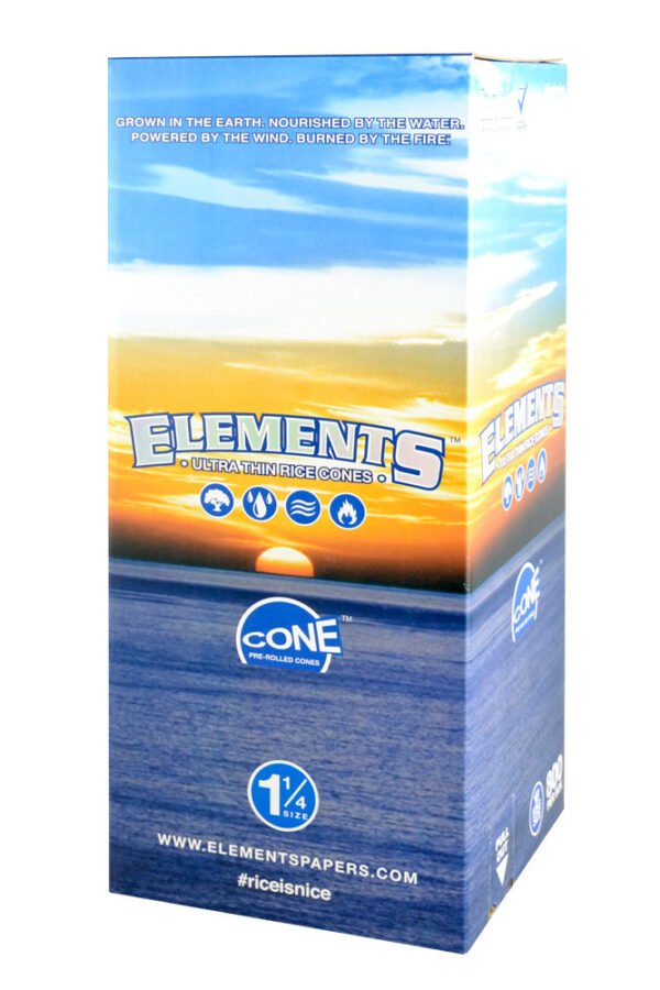 Elements Rice Pre-Rolled Cones Bulk Box / 1 1/4