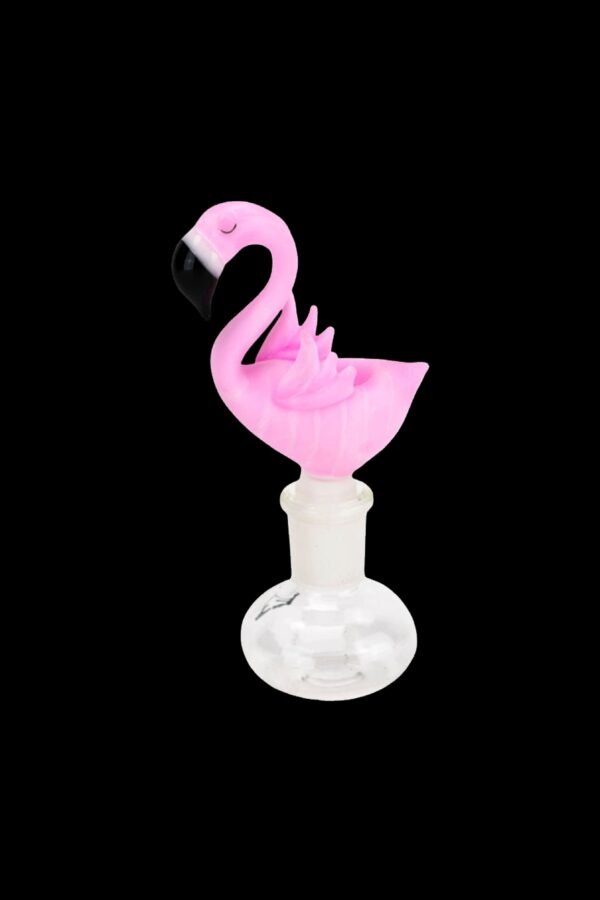 Empire Glassworks Frosted Pink Flamingo Bowl Piece