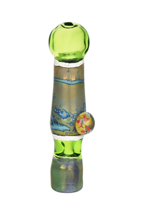 Euphoric Effect Chillum w/ Fritted Marble - 3.75""