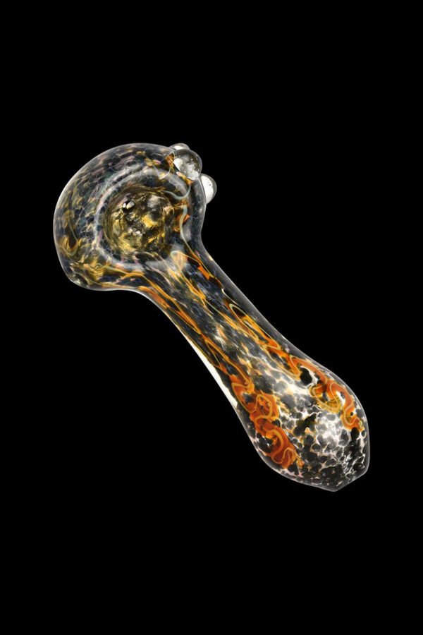 Fritted Squiggle Spoon Glass Pipe