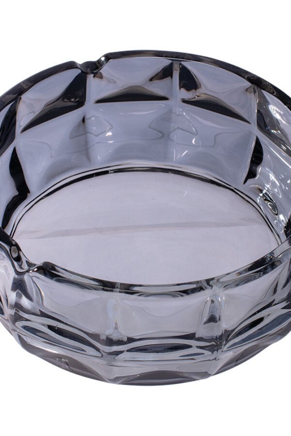 Fujima Exquisite Faceted Glass Ashtray - Clear Smoke / 6""