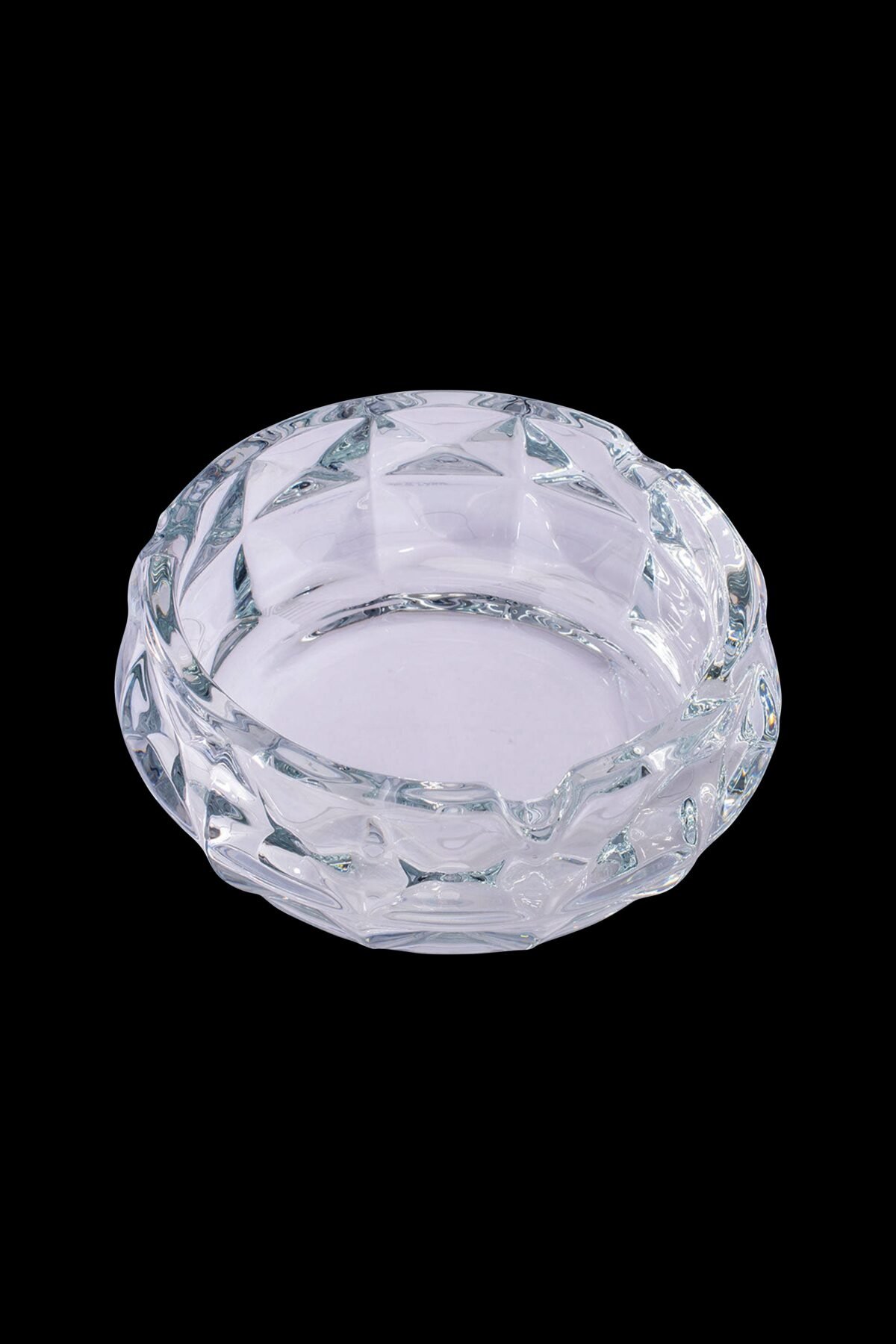 Fujima Exquisite Faceted Glass Ashtray - Crystal Clear