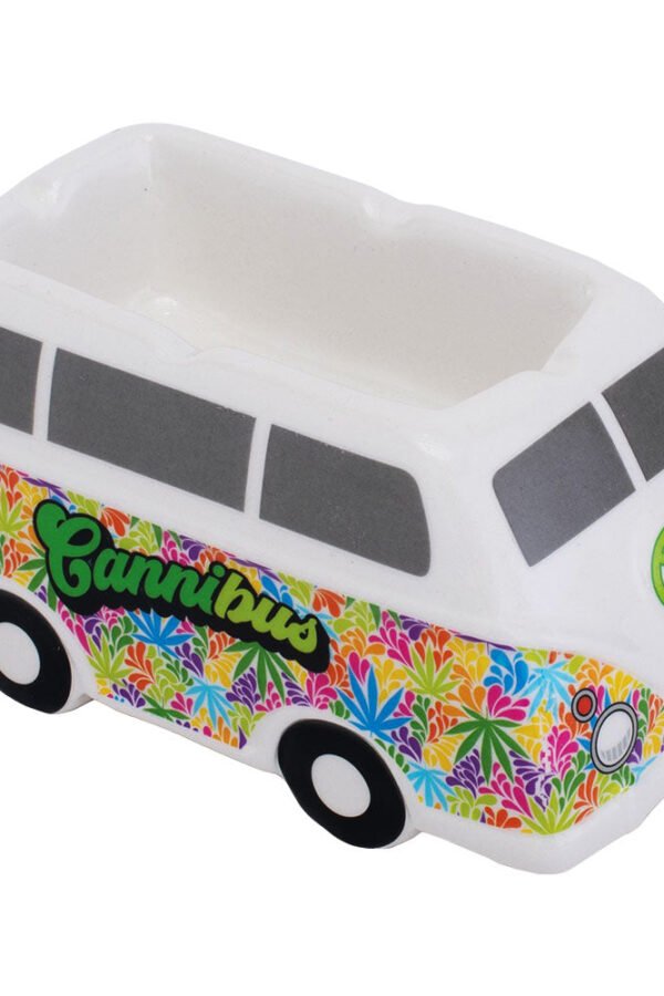 Fujima Hippie Bus Ceramic Ashtray - 5.5""x3""