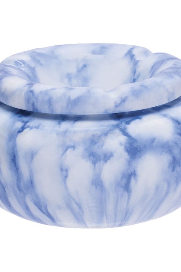 Fujima Moroccan Ceramic Ashtray - Marble Blue / 5""