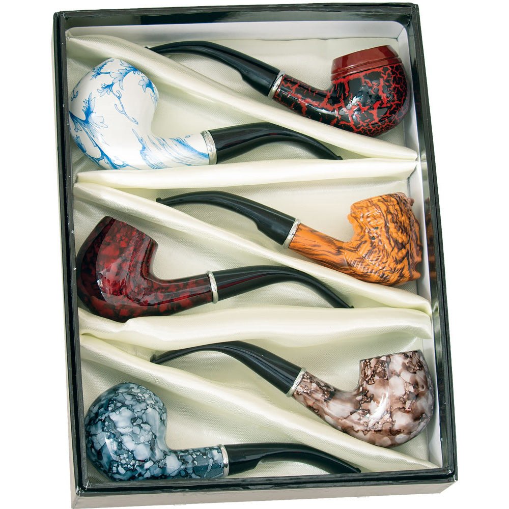 Fujima Sherlock Pipes - 5.5""/ Assorted Designs 6pcs