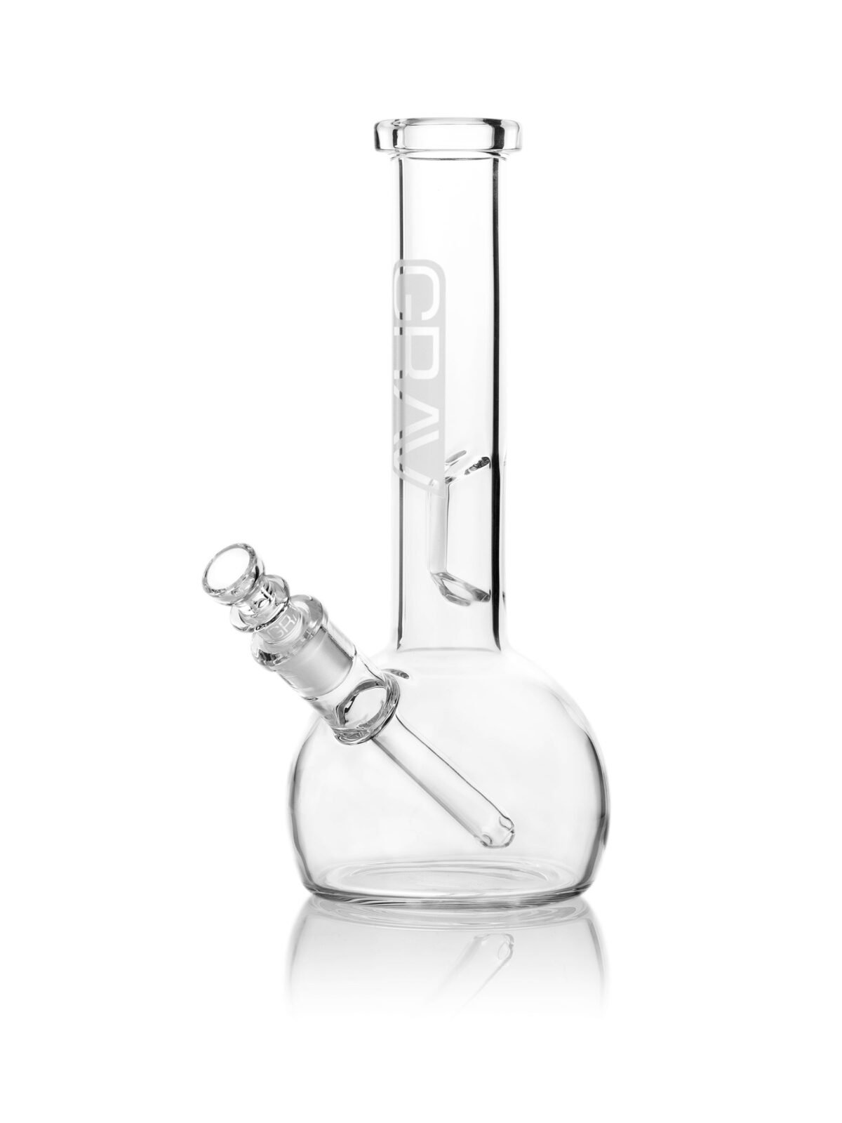 GRAV Small Clear Round Base Water Pipe