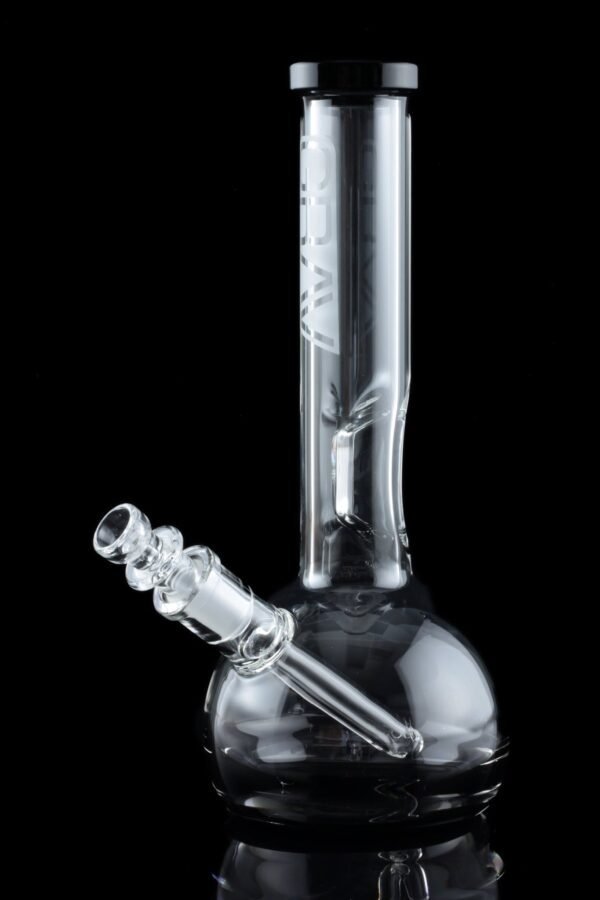 GRAV Small Round Base Water Pipe with Black Accents