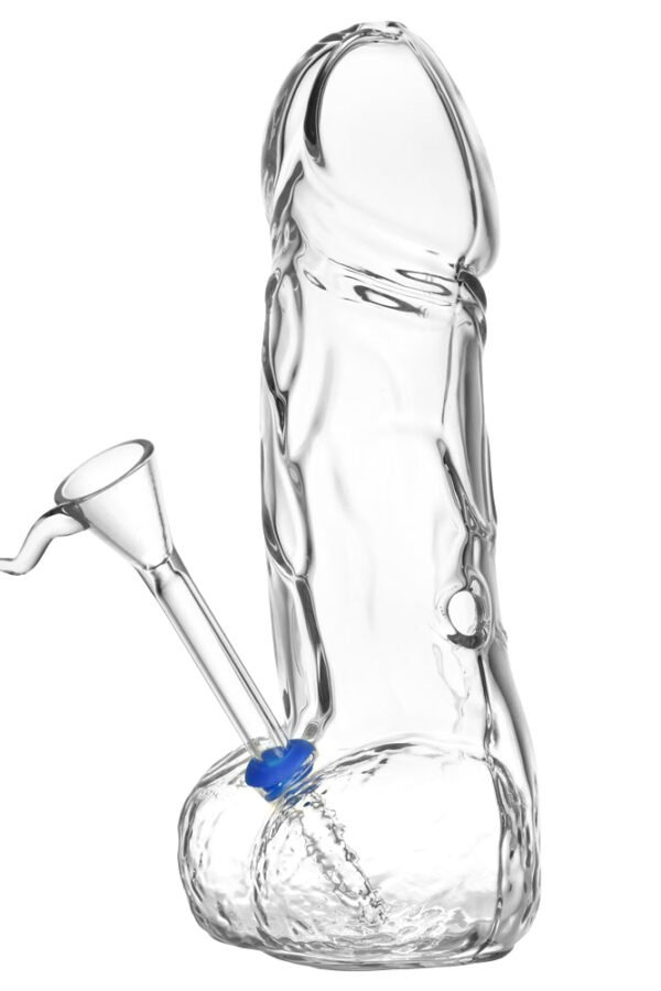 Glass Phallus Water Pipe - 7.5""