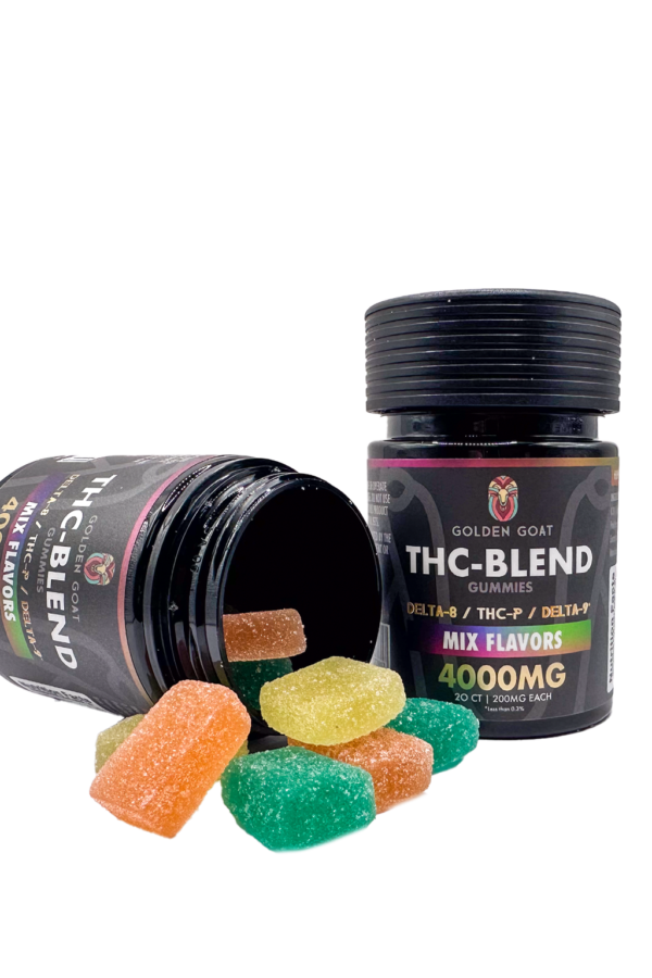 Golden Goat THC Blended 4000MG Infused Gummies Delta 8 / THC-P / Delta 9 - Mix Flavors