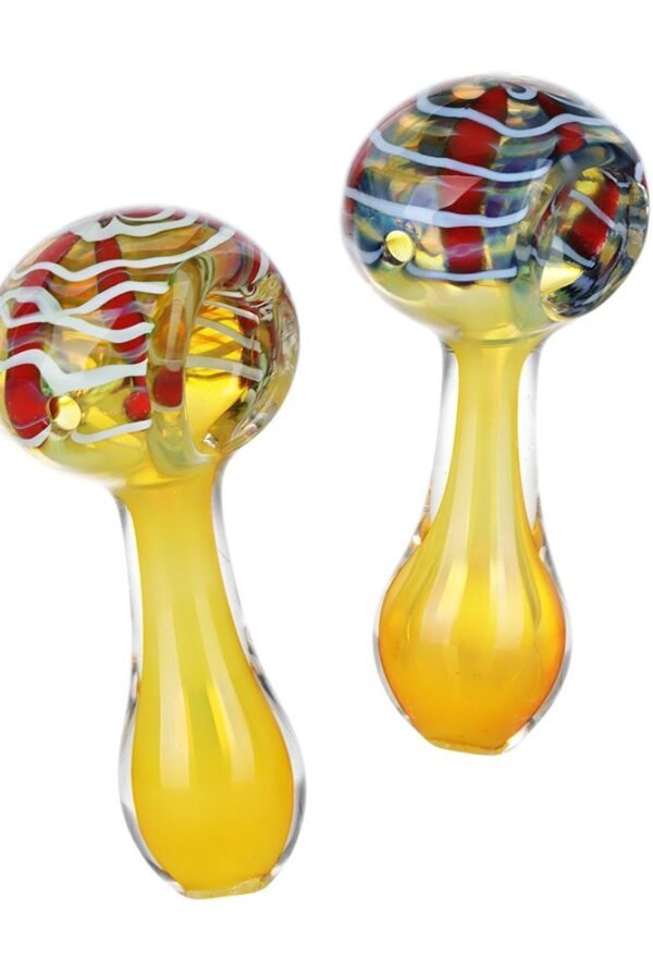 Golden Hour Glass Spoon Pipe - 3""