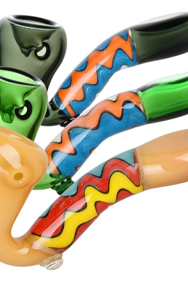 Groovy Waves Sherlock Glass Hand Pipe - 4""