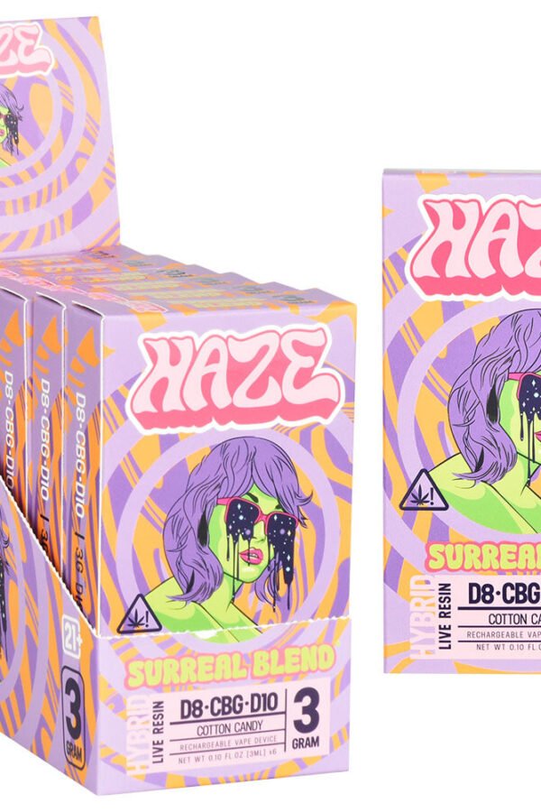 Haze Hybrid Surreal Blend Disposable Vape - 3mL / Cotton Candy - 6PC DISPLAY