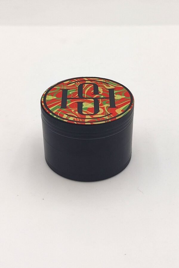 High Society - 4 PC 63mm Ceramic Teflon Coated Grinder - Rasta