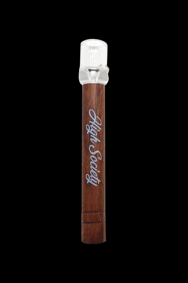 High Society American Walnut & Glass Taster Pipe