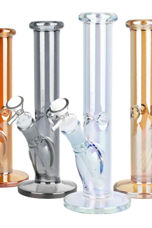 Infinite Splendor Glass Straight Tube Water Pipe - 9.75"" / 14mm F / Colors Vary