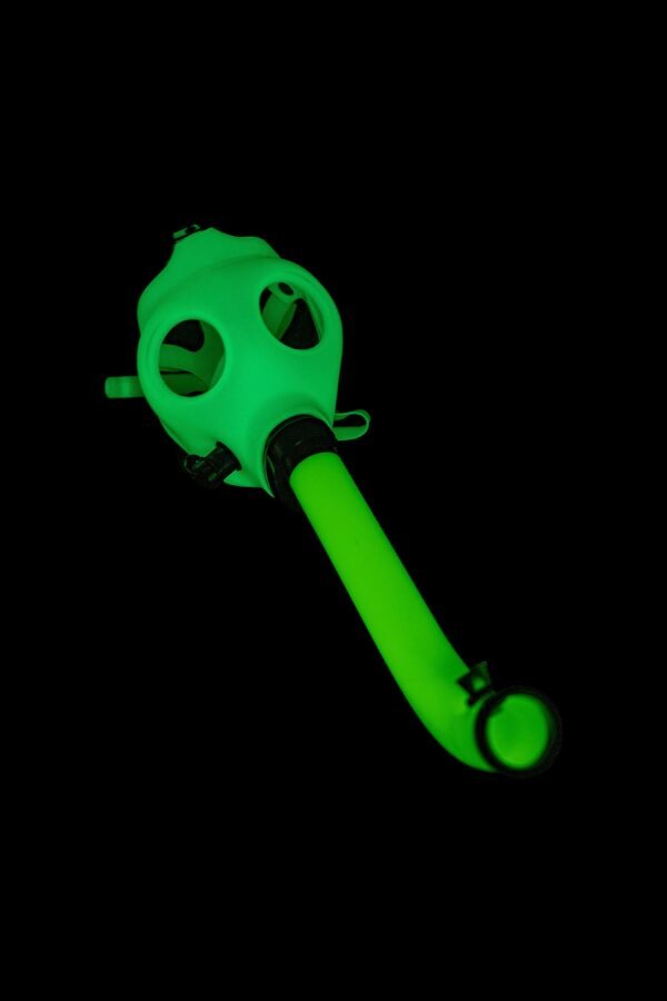 JM Plastics Acrylic Glow In The Dark Curved Steamroller Tube Gas Mask