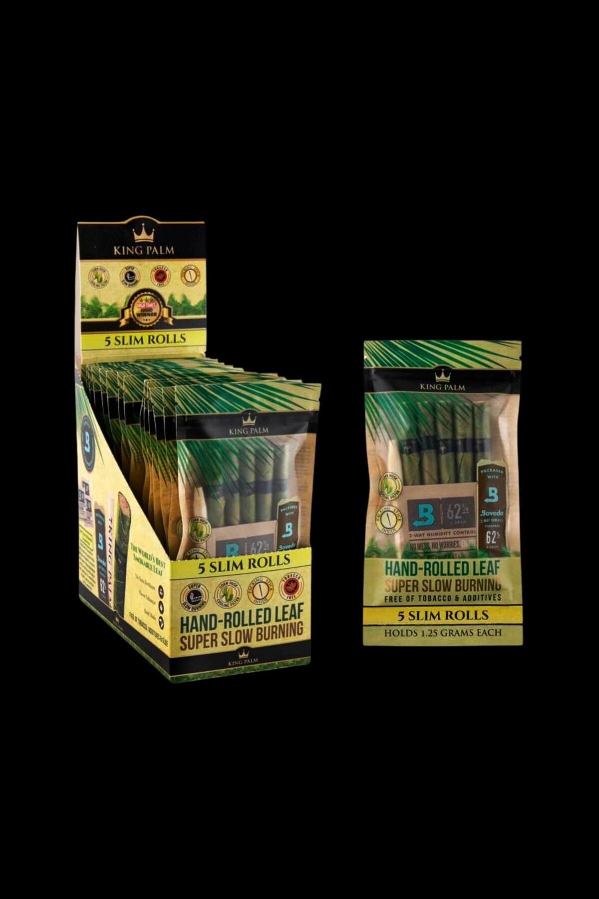 King Palm Slim Size Natural Pre-Rolled 5pk Leaf Tubes - 15ct