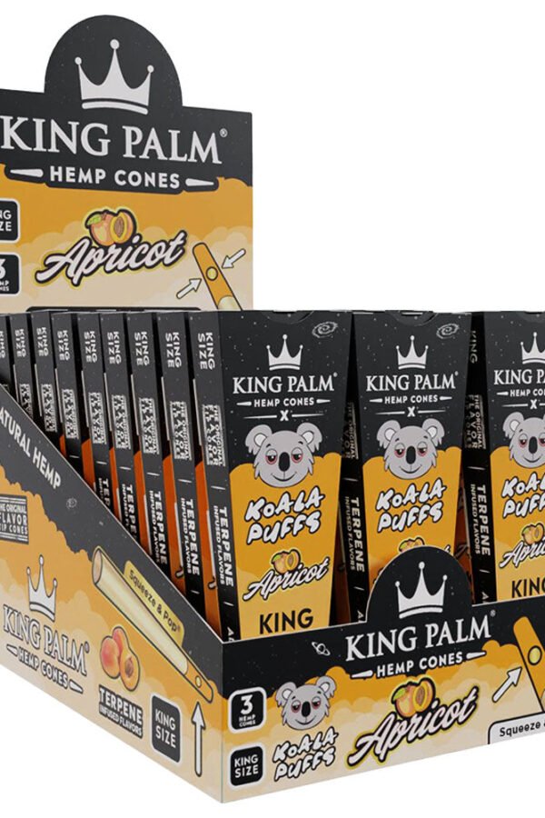 King Palm x Koala Puffs Hemp Cones - King Size / 3pk / Apricot 30pcs