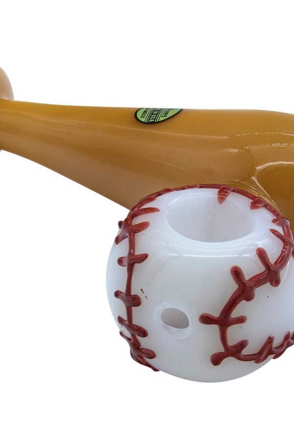 LA Pipes ""420 Stretch"" Bat & Baseball Glass Pipe