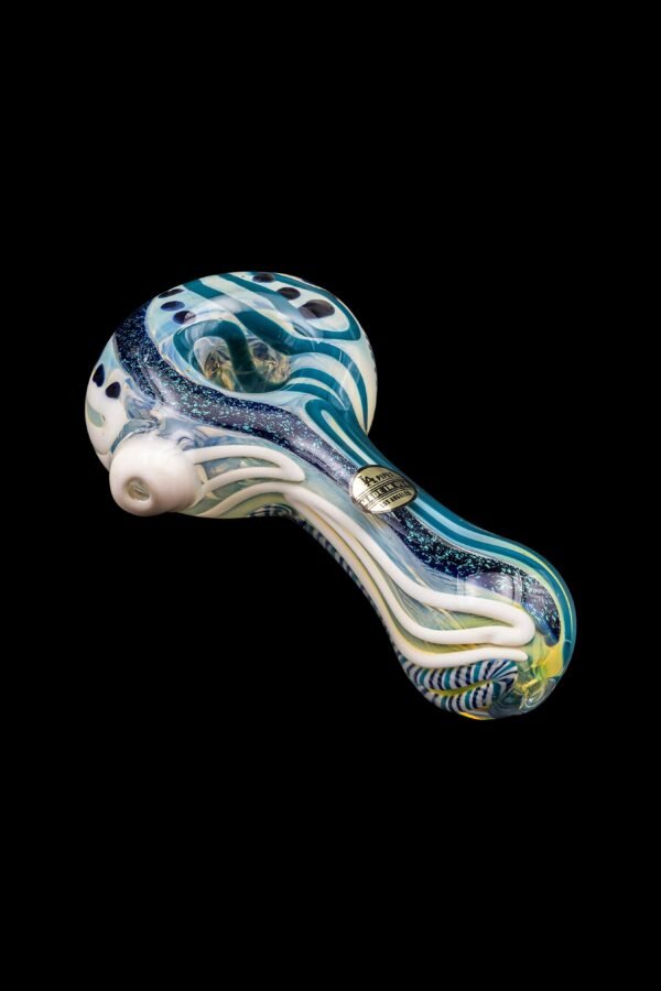 LA Pipes Pancake Dichroic Color-Changing Spoon Glass Pipe