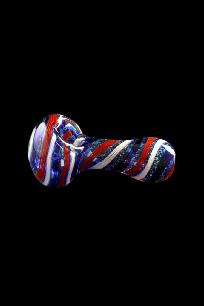 LA Pipes ""Stars and Stripes"" Glass Spoon Pipe