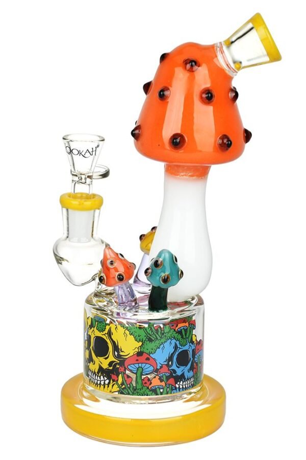 Lookah Glass Shroom Land Water Pipe - 9.5"" / 14mm F