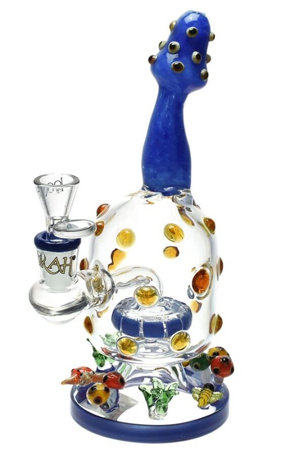 Lookah Glass Spotted Mushroom Water Pipe - 9"" / 14mm F