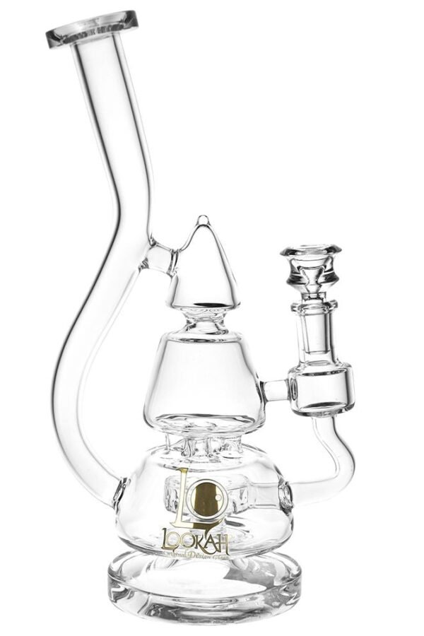 Lookah Glass Stacked Triangle Water Pipe / 11.25""