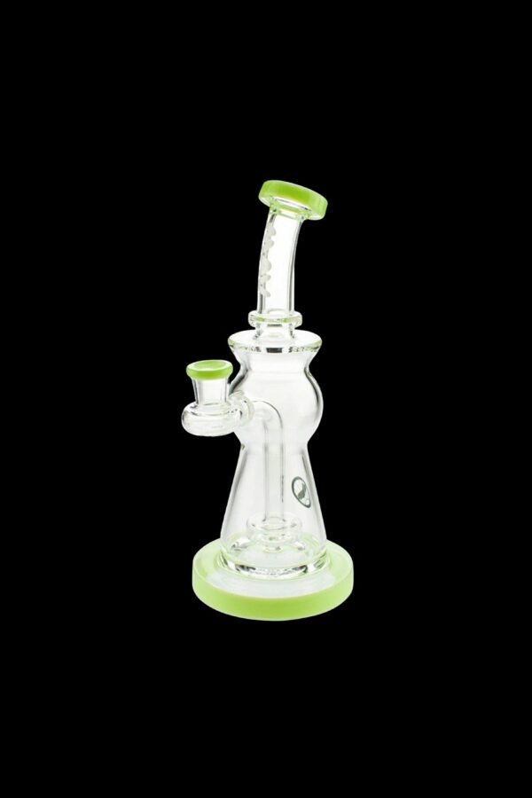 MAV Glass Beam Puck Perc Bent Neck Water Pipe