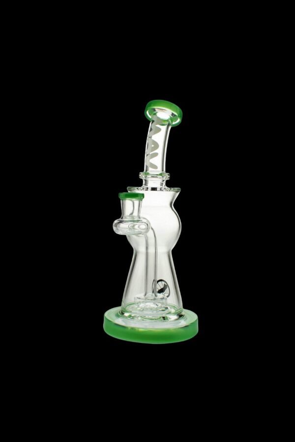 MAV Glass Beam Puck Perc Bent Neck Water Pipe