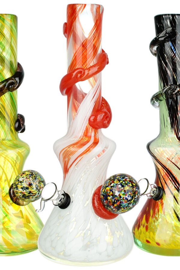 Manifest Passion Soft Glass Water Pipe - 12.75"" / Colors Vary