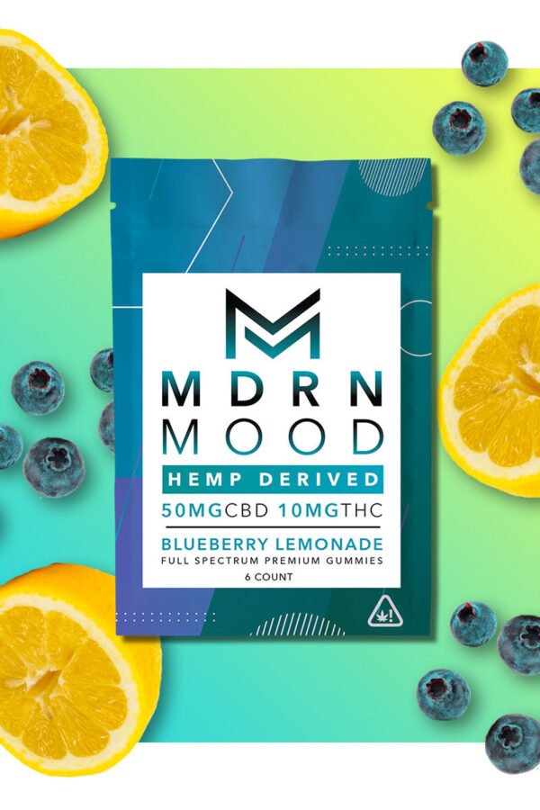 Mdrn Mood Blueberry Lemonade- 50mg CBD / 10mg THC (6ct)