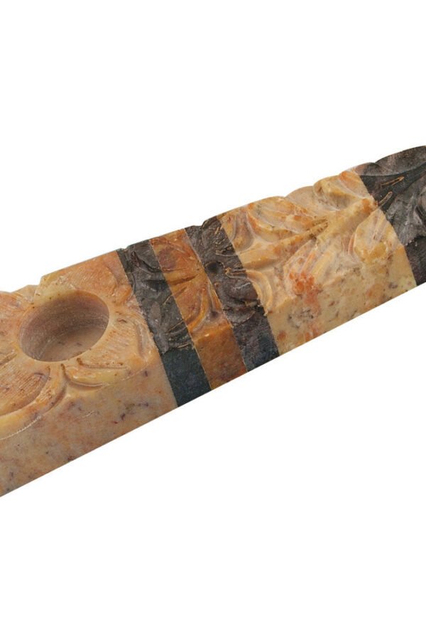 Multicolor Striped Stone Pipe