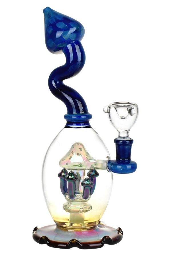 Mushroom Magic Glass Water Pipe - 11"" / 14mm F