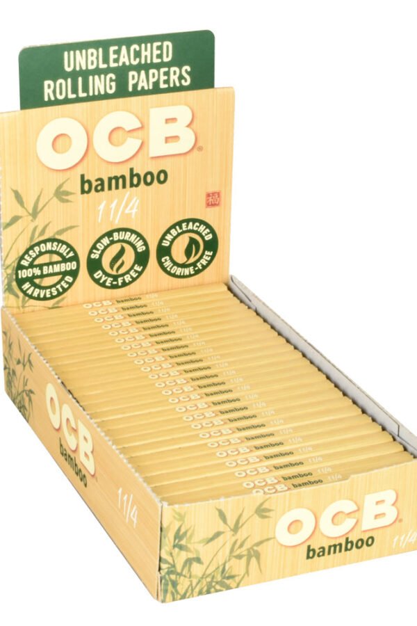 OCB Bamboo Rolling Papers - 50pk / 1 1/4"" 24PC DISP -