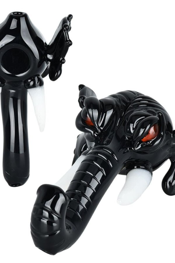 Ominous Elephant Head Glass Hand Pipe - 5""