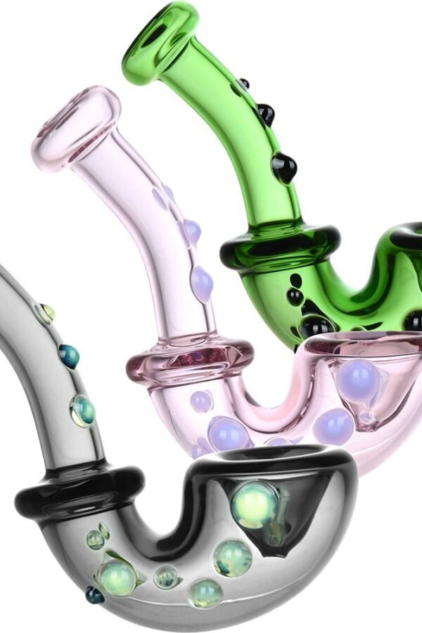 Orb Parade Mini Glass Sherlock Pipe - 3.5"" / 4ct