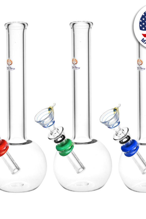Phoenix Rising Classic Bubble Base Water Pipe - 8""/Colors Vary