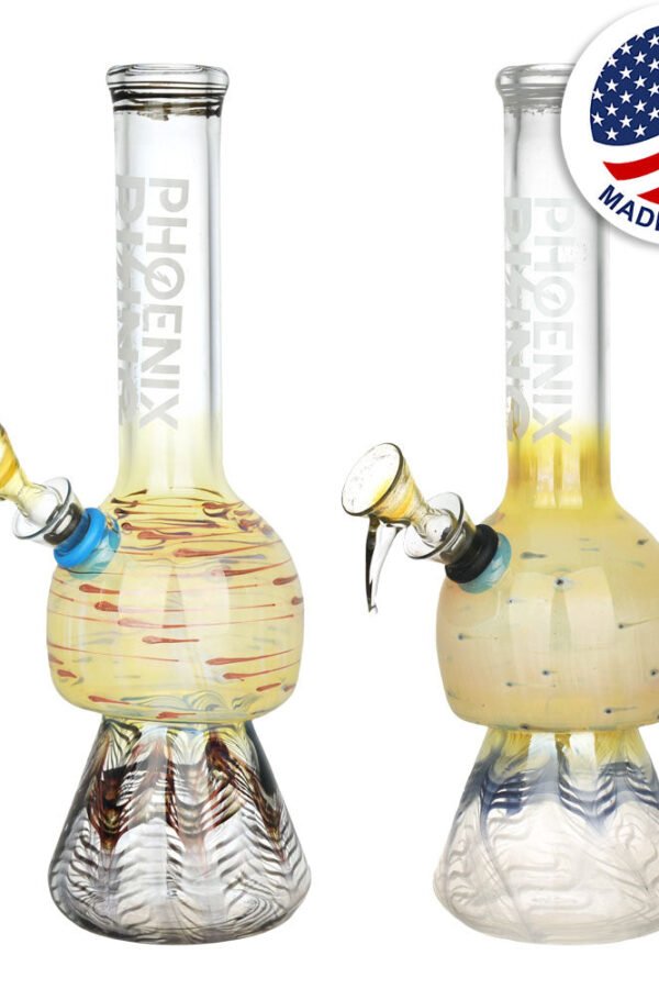 Phoenix Rising Mushroom Water Pipe - 9.5""/Colors Vary