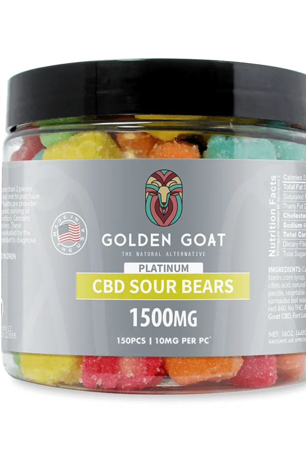 Platinum CBD Gummies 1500mg - Sour Bears