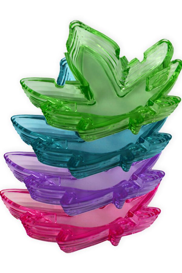 Pot Leaf Ashtray Assorted Color 4-Pack