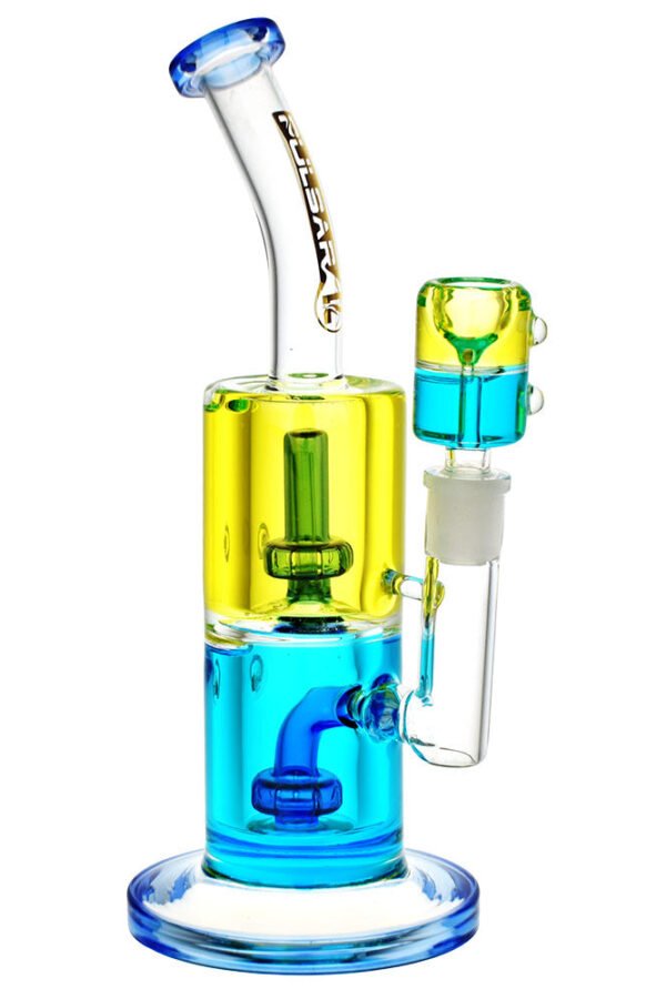 Pulsar Bicolor Glycerin Chugger Water Pipe / 9.75"" / 14mm F
