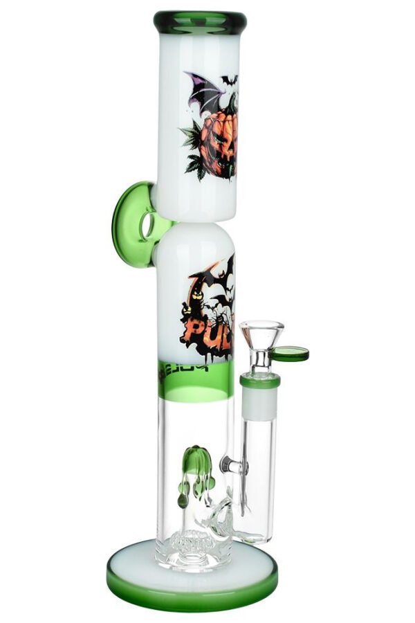 Pulsar Double Stacked Halloween Glass Water Pipe - 12.75"" / 14mm F