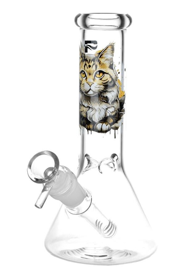 Pulsar Majestic Cat Glass Water Pipe - 7.75"" / 14mm F